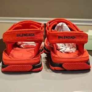 Balenciaga Red Sporty Sandals with Adjustable Straps BALENCIAGA | Tourist Sandals | Women | Orange/Red | Flannels  main image 4